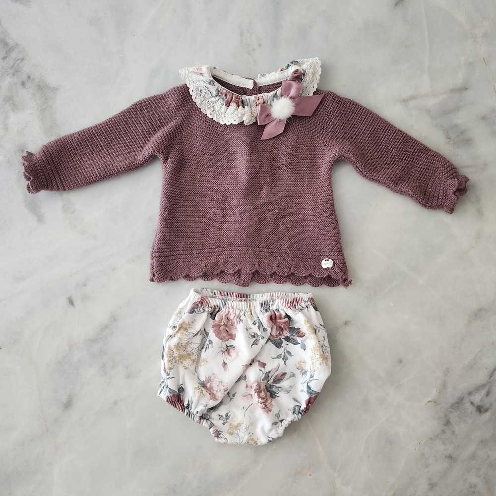 Juliana Knit Sweater and Floral Set